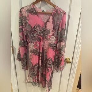 Vintage pink asymmetrical dress